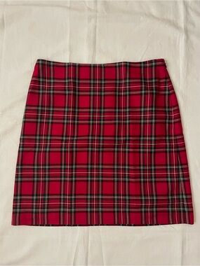 Talbots Red Plaid tartan mini skirt